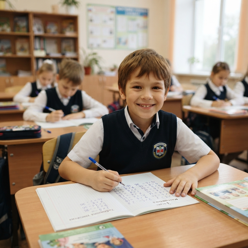 помощь школьникам 1-4 класс таблица умножения почерк